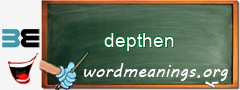 WordMeaning blackboard for depthen